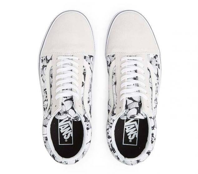 VANS | OLD SKOOL (PAPILLON) BLANC PUR | NOIR