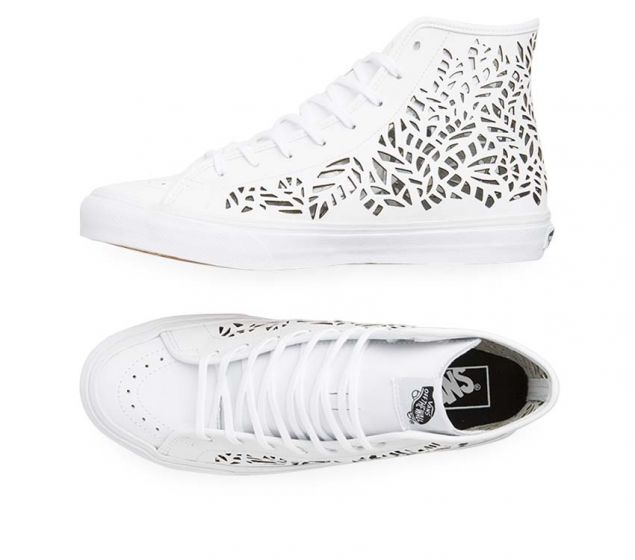 VANS | SK8-HI DECON (AJOURÉ) | FEUILLES/BLANC